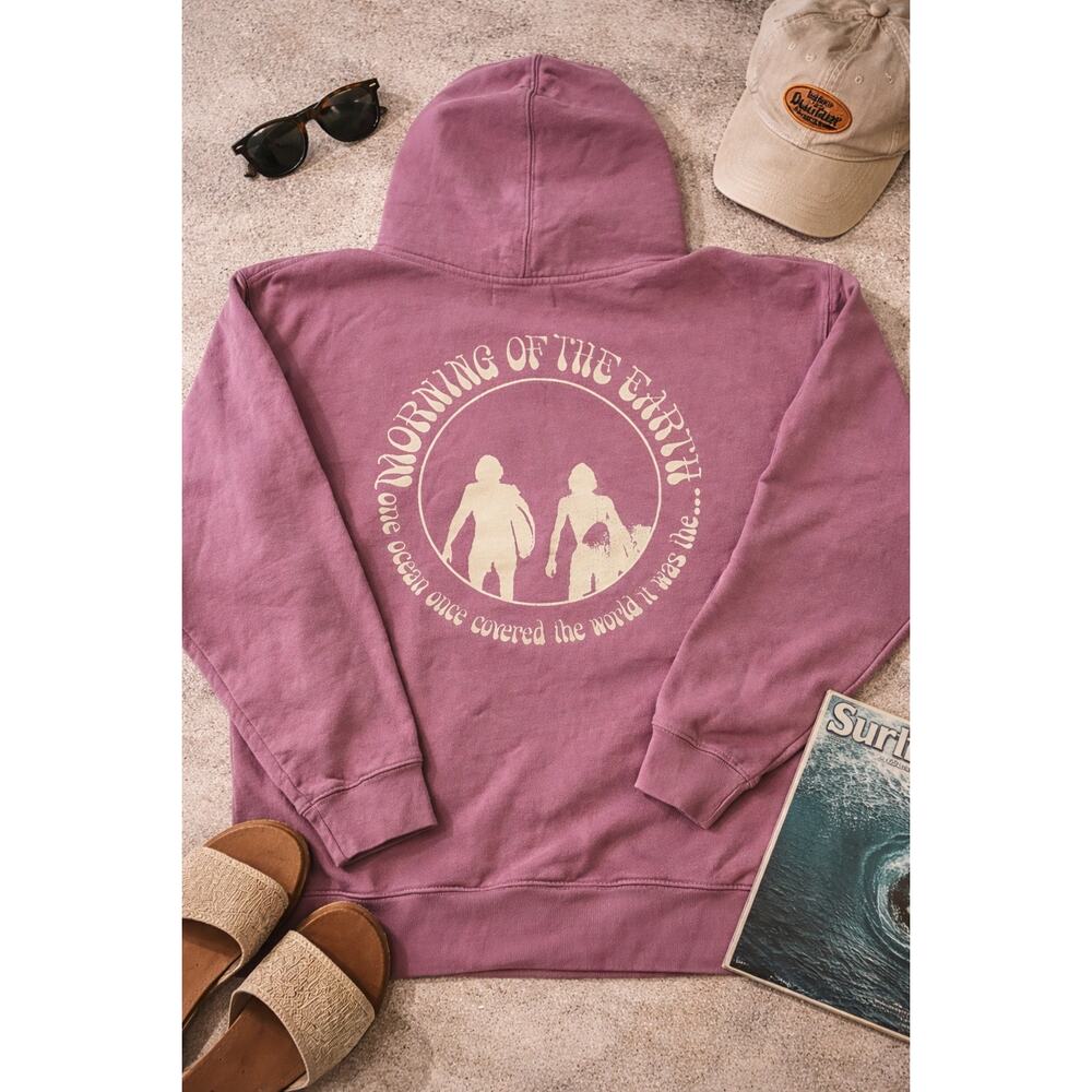 Brothers Marshall Hoodie Surf Graphic Pink Pullover Size L Y2K Beach Vibes